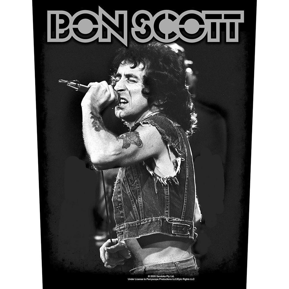 Bon Scott - Bon Scott Rugpatch - Zwart